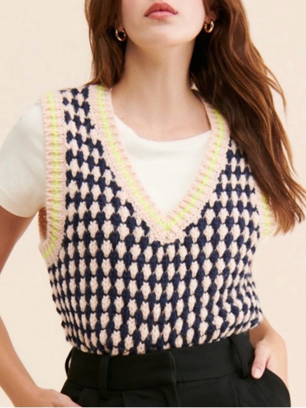 Dr. Bloom Chachacha V-neck Sweater Vest Size S/M